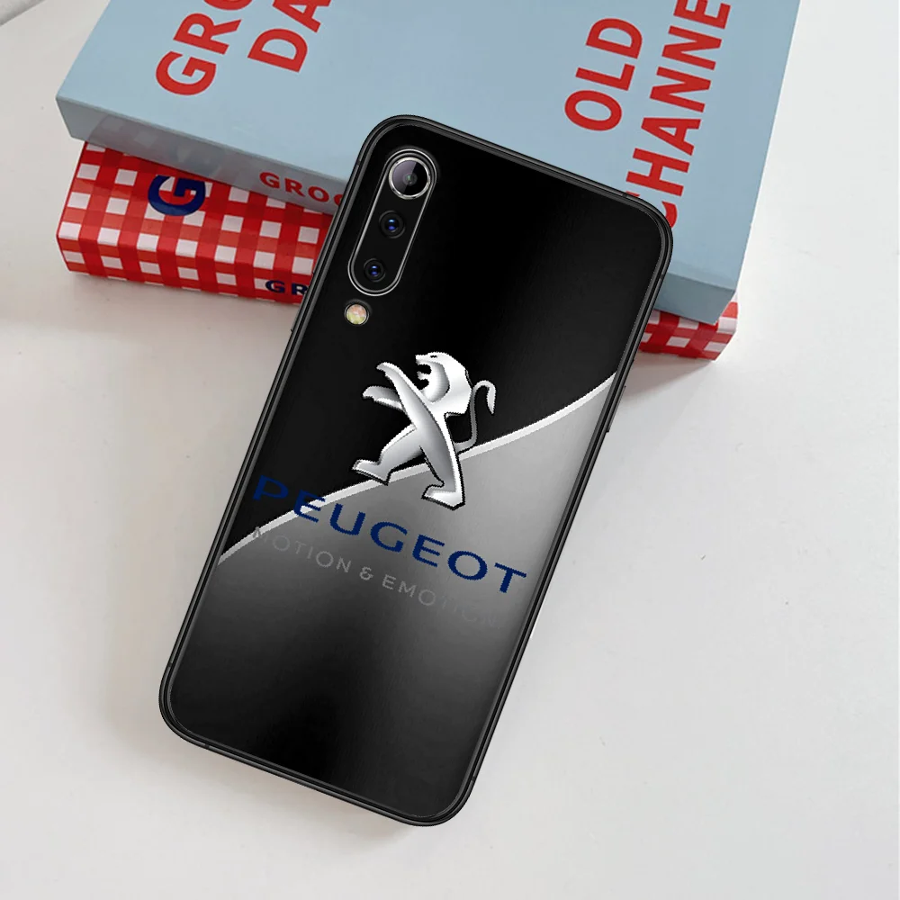 

PEUGEAT Luxury Sport Car Phone Case For Xiaomi Mi Note 10 A3 9 MAX 3 A2 8 9 Lite Pro Ultra black Funda Silicone Cover Painting