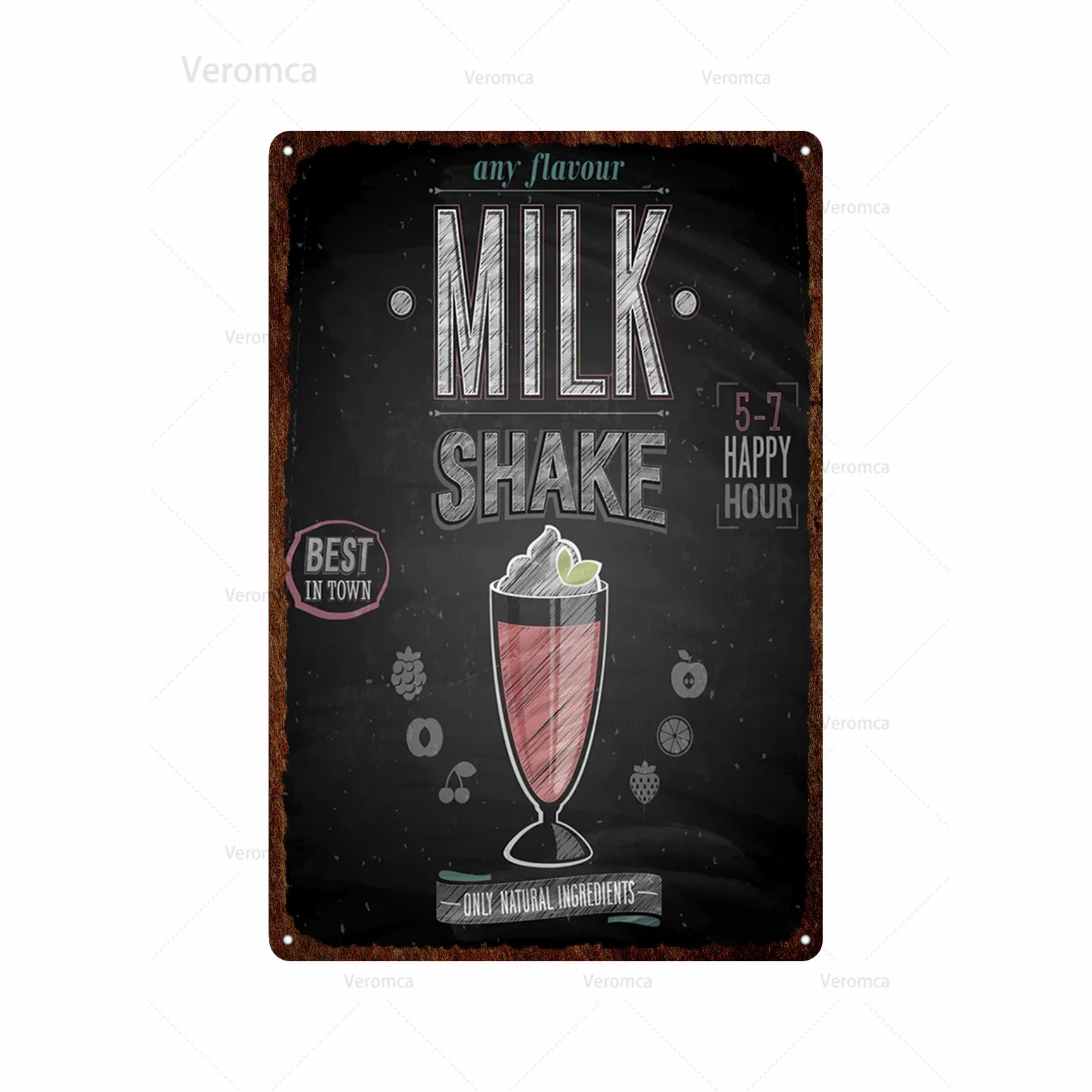 Летний постер для капкейков мороженого десертов знаков планшетов кухни кафе