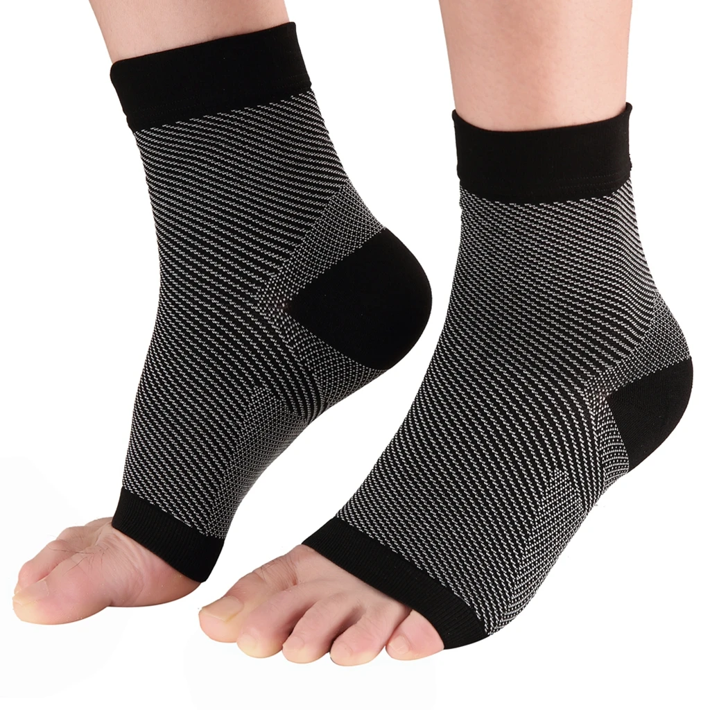 

1 Pair Ankle Brace Compression Support Sleeve Plantar Fasciitis Socks Black