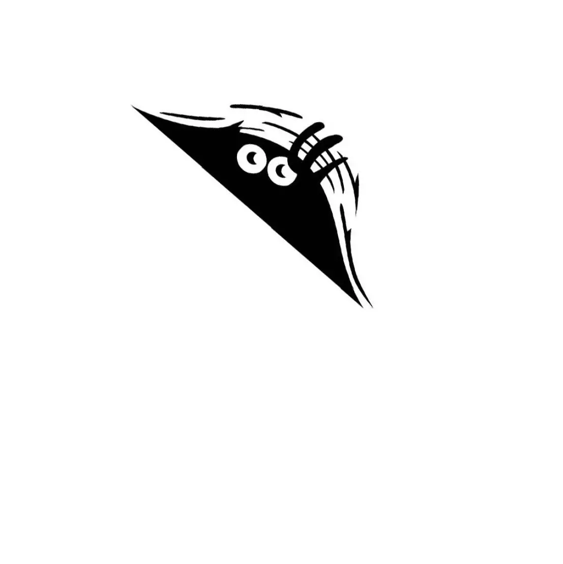 Автомобильные наклейки для стен и окон Забавный подглядывающий монстр