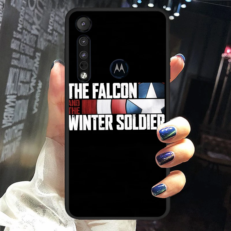 

Marvel logo cool for Motorola G9 G8 G E7 E6 One Play Marco Hyper Fusion Stylus Power Edge Plus Soft Black Phone Case