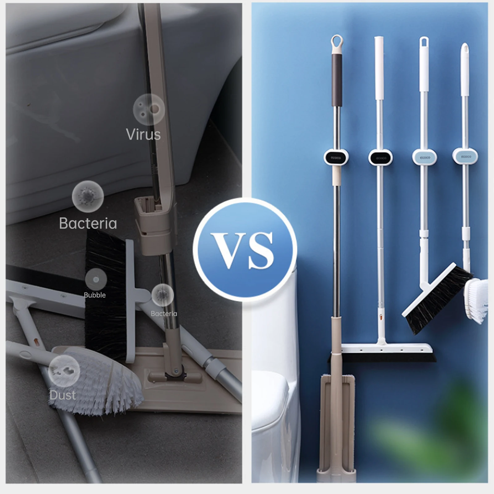 Настенный органайзер для швабры держатель вешалка щетки метлы стеллаж хранения