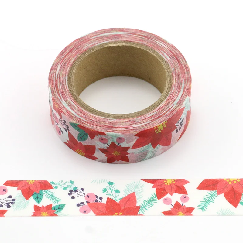 15 мм X 10 м милые Lotkawaii фрукты еда Животные декоративные васи клейкие ленты DIY Скрапбукинг маскирующая бумажная лента школьные офисные принадлежности - Цвет: B229