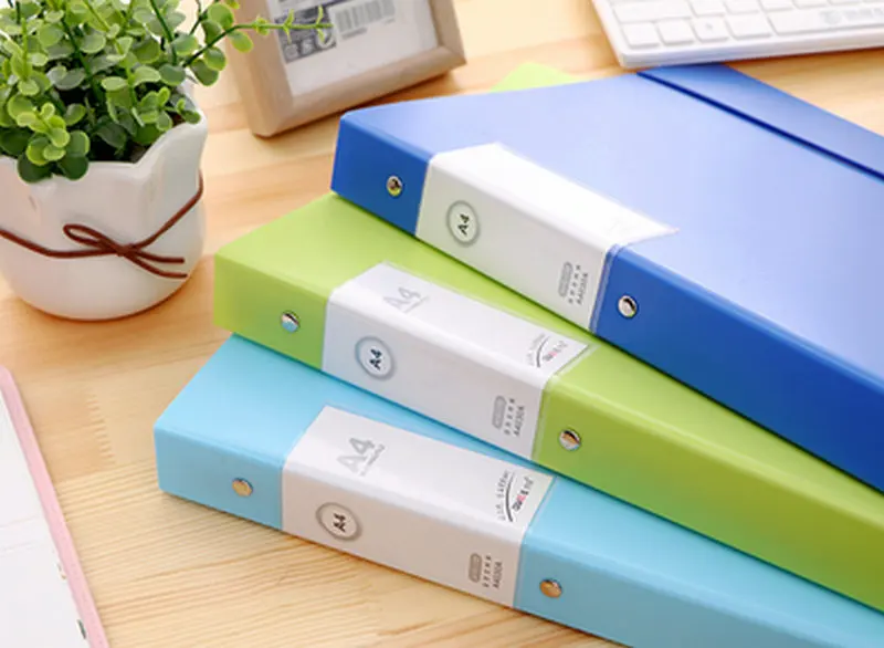 Ring Binder A4 File Organizer Transparent PVC Bag A5 Folder Document For Documents With | Канцтовары для офиса и дома