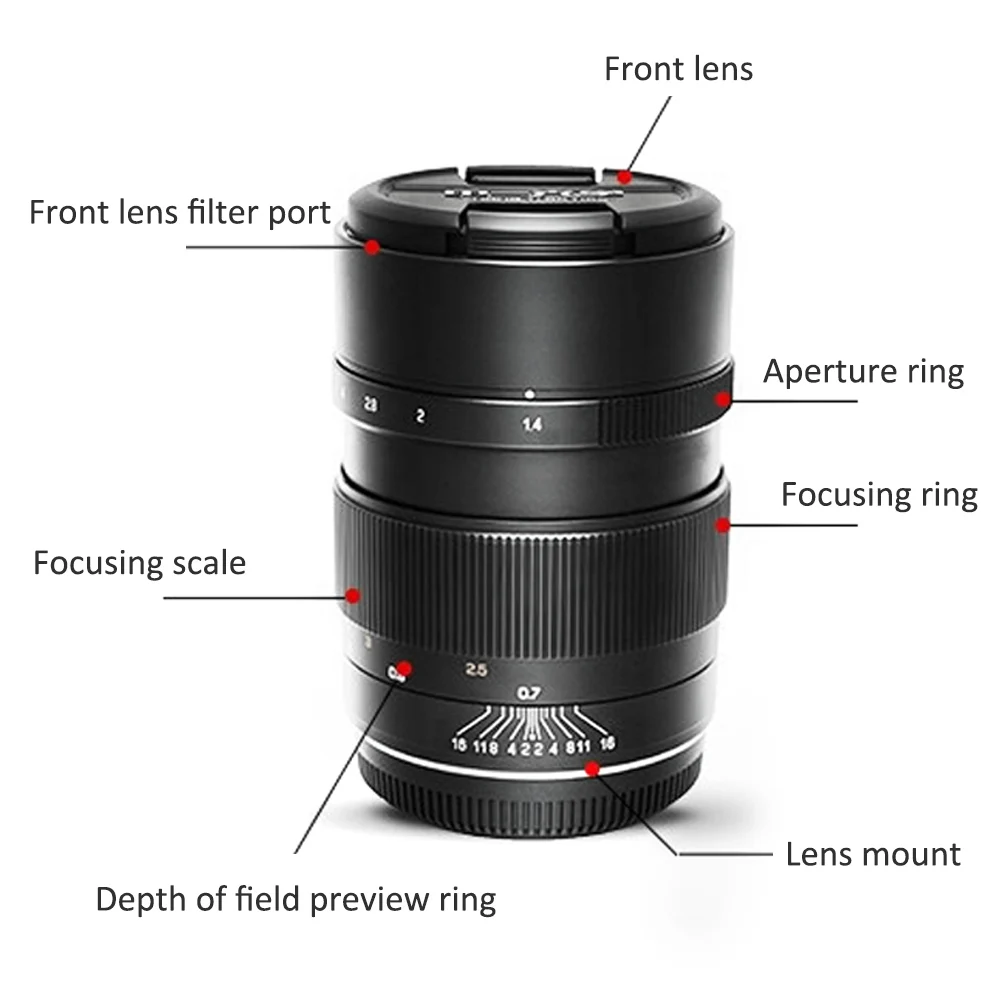 

ZHONGYI 65mm F1.4 GFX Mount Medium Format Large Aperture Fixed Focal Len for Fuji Medium Format GFX100 50R/S lente para celular