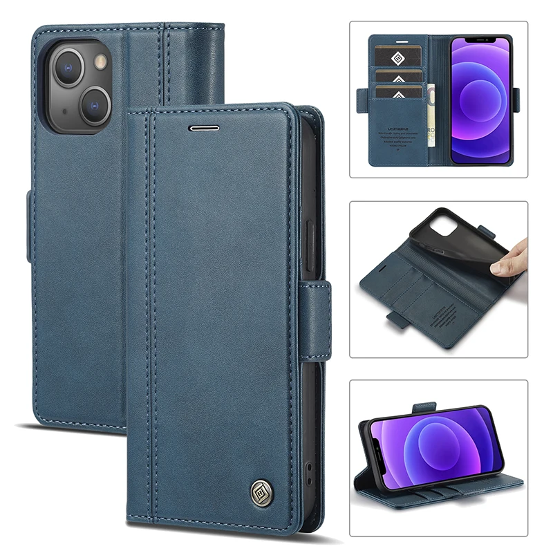 

Кожаный чехол-книжка в стиле ретро для iPhone 13, 12, 11 Pro Max, Xs Max, X, XR, 8, 7 Plus, держатель для карт, кошелек, Магнитный чехол для телефона