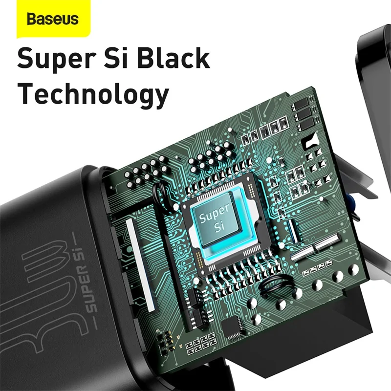 Зарядное устройство Baseus Super Si 30 Вт USB C для Macbook iPad Pro QC PD 3 0 зарядное быстрой зарядки