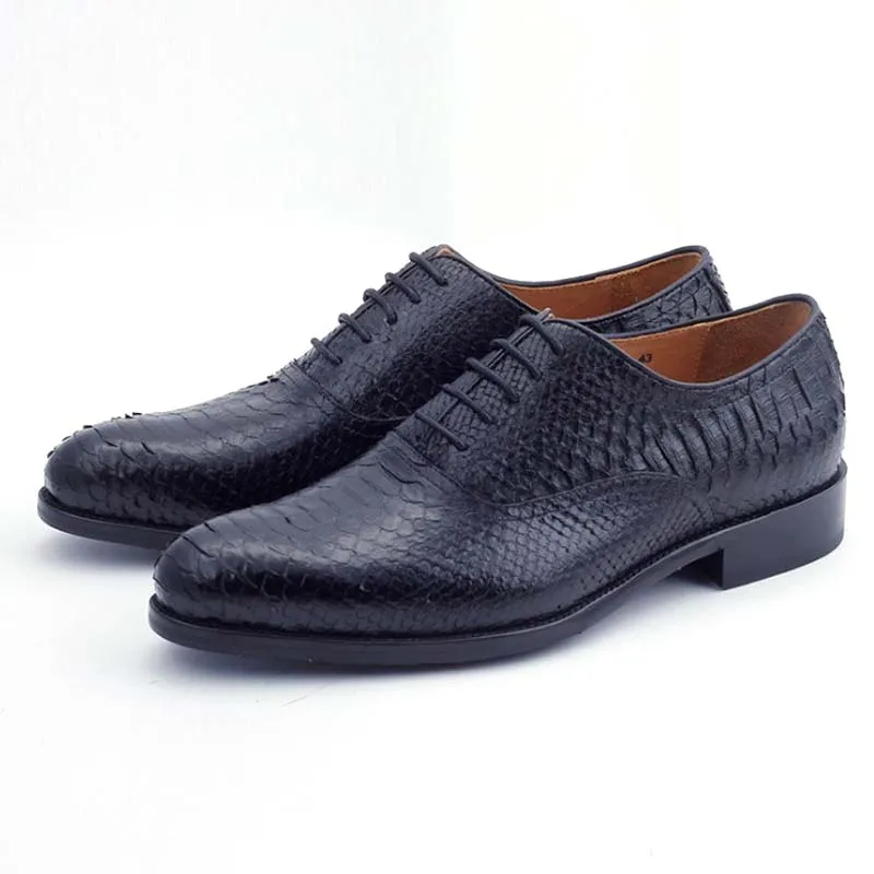 

ourui new arrival real Python skin man business formal wear Python leather shoes black men shoes