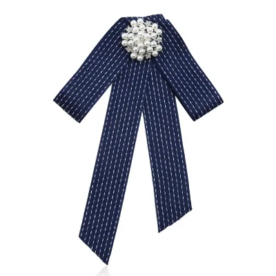 Женский галстук-бабочка для девушек, галстук-бабочка, заколки для рубашек, Осенние винтажные кружевные Стразы, одноцветные полосатые аксессуары для одежды, модные ювелирные изделия-CDE - Окраска металла: 22