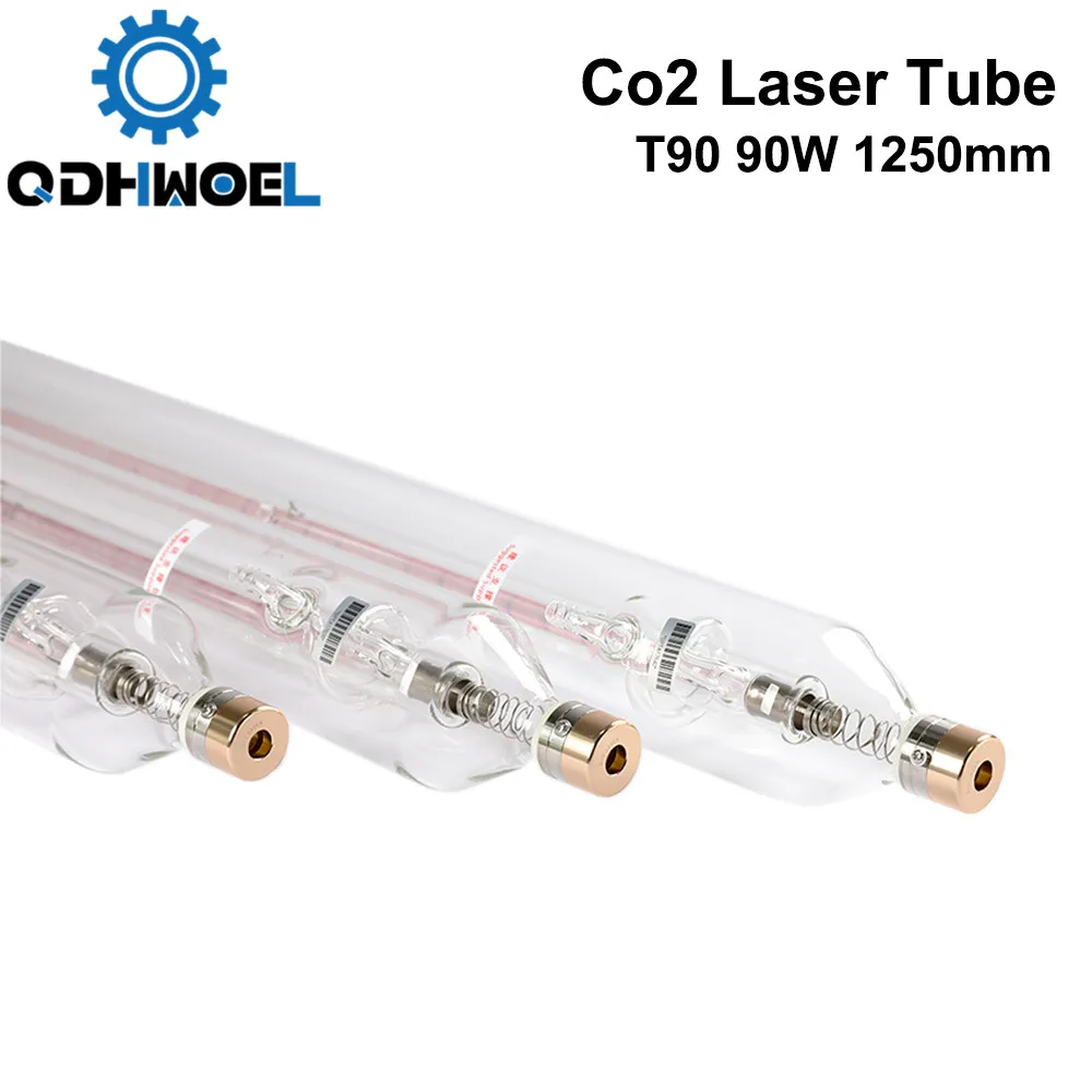 QDHWOEL T90 Co2 лазерная трубка мощность 90 вт длина 1250 мм диаметр. 80 для лазерной лампы