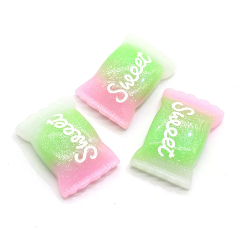 

10pcs Resin Candy Sweet Decoration Crafts Beads Flatback Cabochon Kawaii Embellishments For Scrapbooking DIY Accessories
