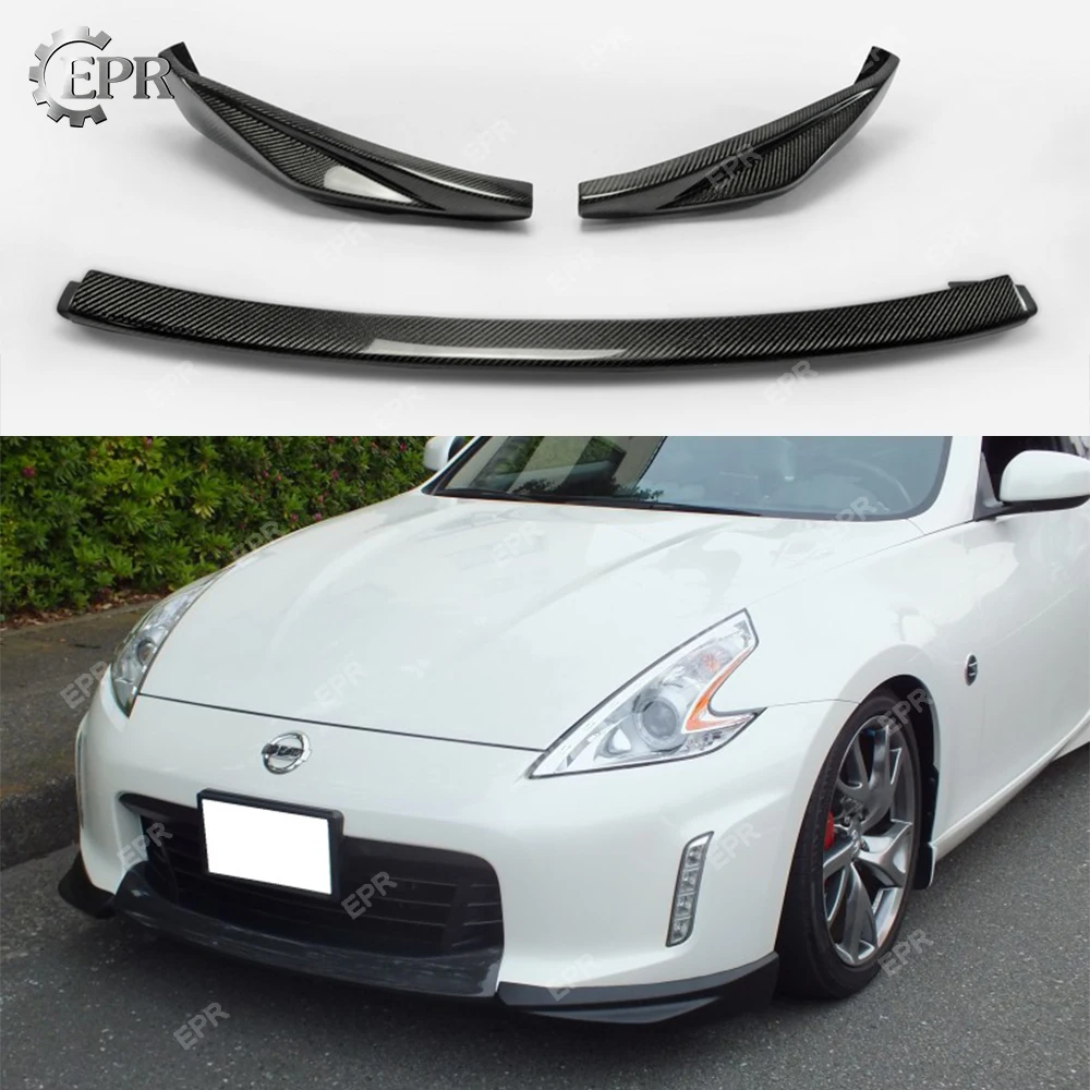 Для Nissan 370Z Z34(2009-2012) углеродное волокно Zenki ранняя модель JDM передняя губа(Предварительно Подтяжка лица) обвес тюнинг часть для 370Z гонки