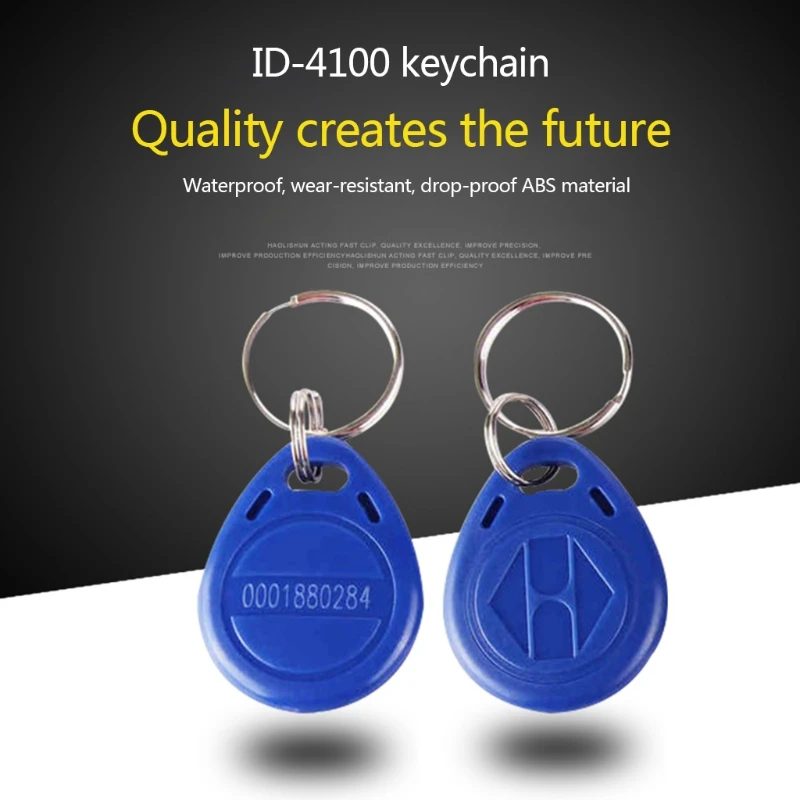 

28EA RFID Access Control Keyfobs Proximity TK4100 Keychains Smart ID Keycard for Door Electric Lock System NFC Token Tag