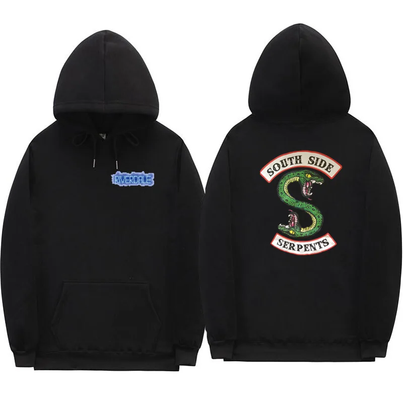 Ривердейл Толстовка модный принт &quotSouth Side Serpents&quot off white уличная топы Пуловеры для