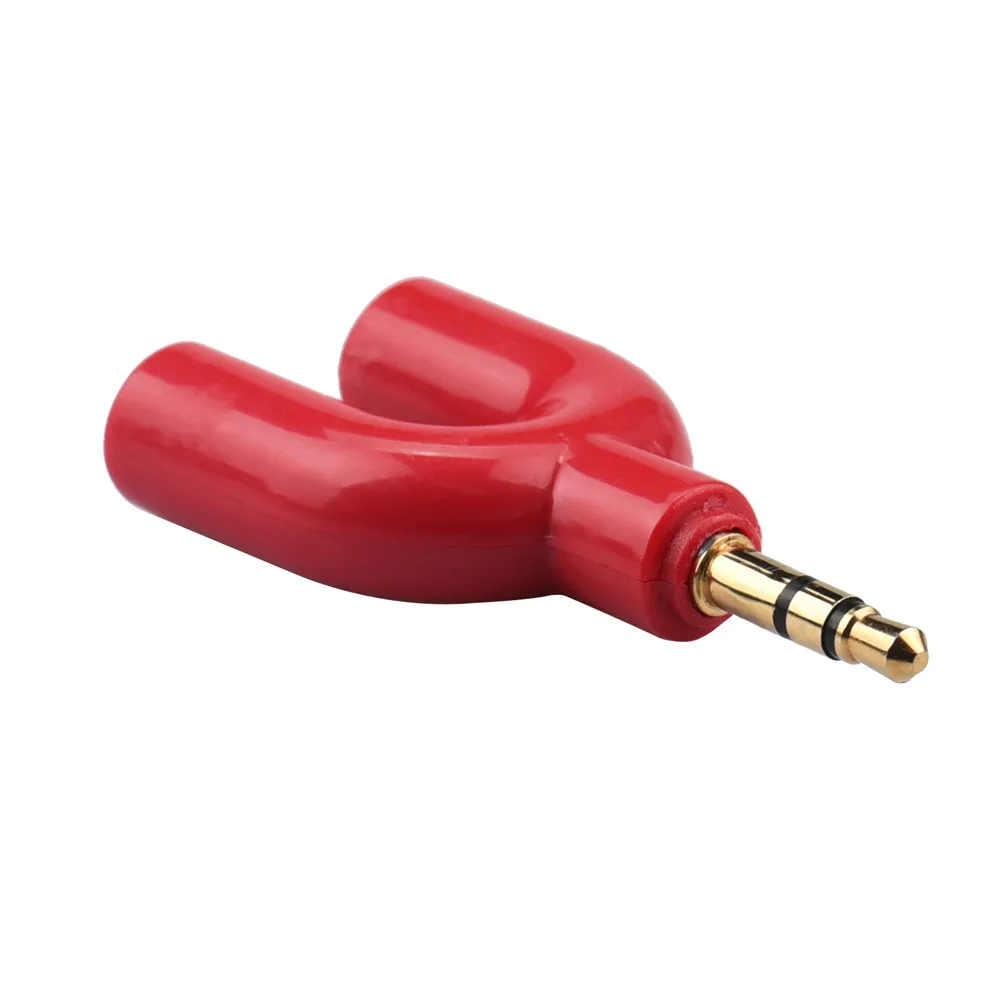 CARPRIE 3.5 mm Stereo Audio Y-Splitter 2 Female to 1 Male Cable Adapter for Mobile phone Earphone PC Laptop Computer