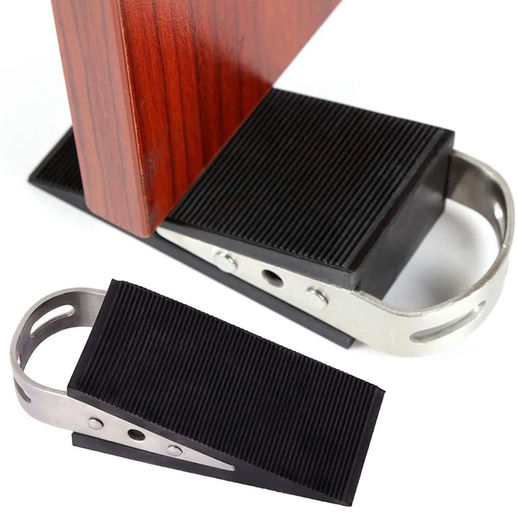 

1pcs Rubber Door Stopper Non-Slip Door Stopper Door Holders Catch Floor Door Wedge Shaped Baby Safe Floor Door Stopper