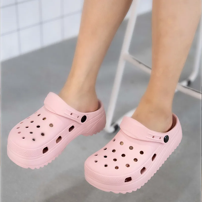 Сандалии женские садовые без шнуровки классические водонепроницаемые тапки для