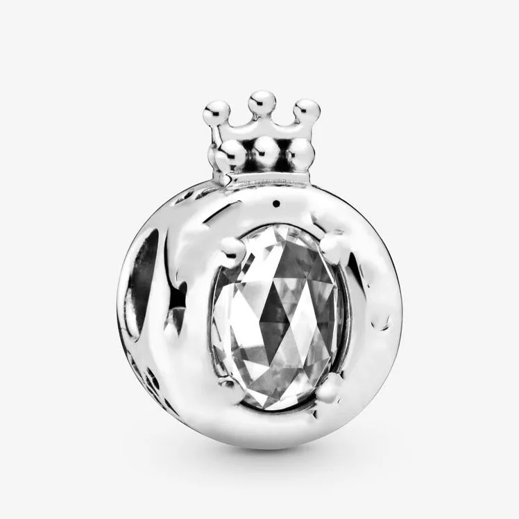 Новинка 925, серебряная маленькая Русалочка, камбала, лиса и кролик, подвеска, подвеска, корона, о-образный Шарм, Подходит для Пандора, браслет, шарм, сделай сам, ювелирное изделие - Цвет: NA005