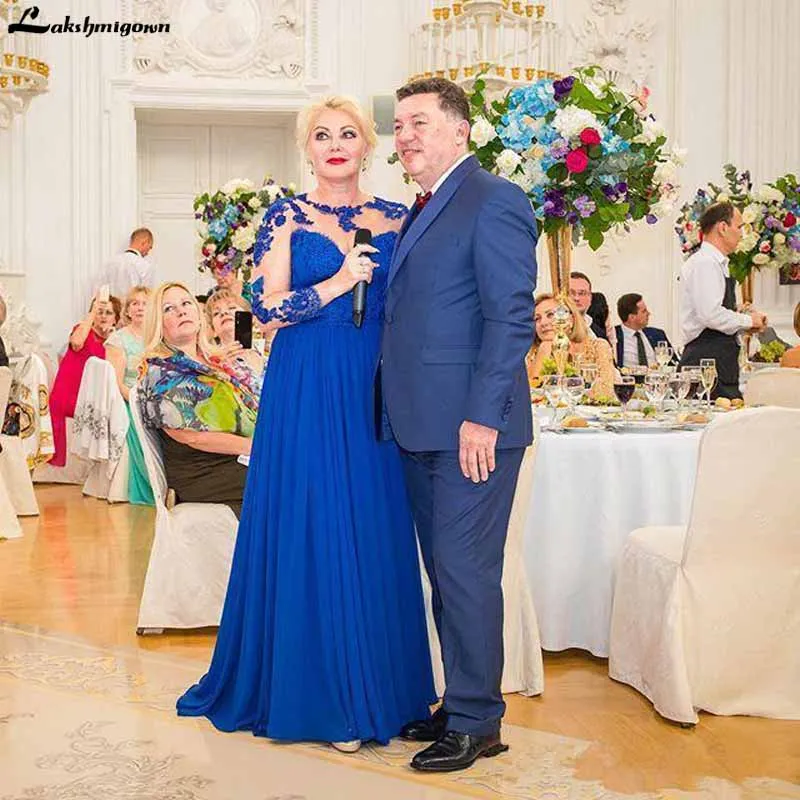 Элегантное длинное шифоновое платье для матери невесты платья с прозрачными