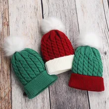 Рождественские детские лыжные модные теплые зимние шапки