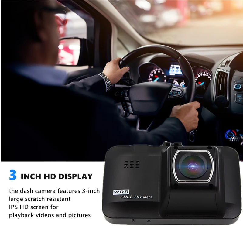 Odare Dash Cam Full HD 1080P 3 0 &quotэкран Автомобильный видеорегистратор Камера регистратор