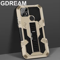 gdream shockproof phone case for oppo realme c1 c2 c3 c11 c12 c15 c17 kickstand protective cover for realme c20 c21 c11 2021 c35