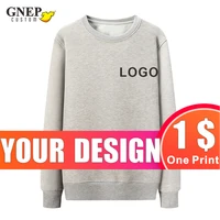 gnep thin trendy sweater custom casual jacket design personalize logo pure color all match pullover embroidery print diy pattern