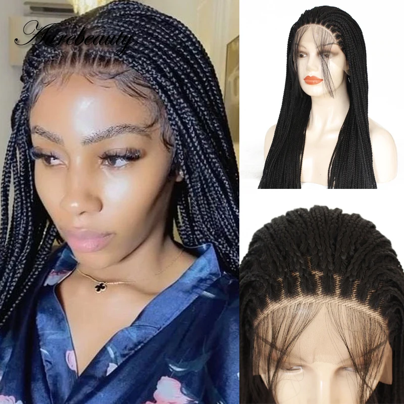 Red 99j Knotless Box Braided 13X4 Lace Front Wig Curly 613 Blonde Colored Soft Locs Crochet Braids Frontal Synthetic Hair Wigs