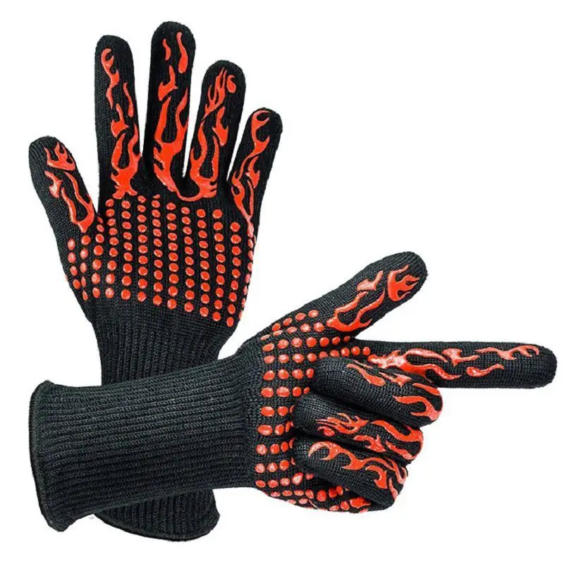 Rantion1 пара термостойких перчаток толстые силиконовые перчатки для приготовления