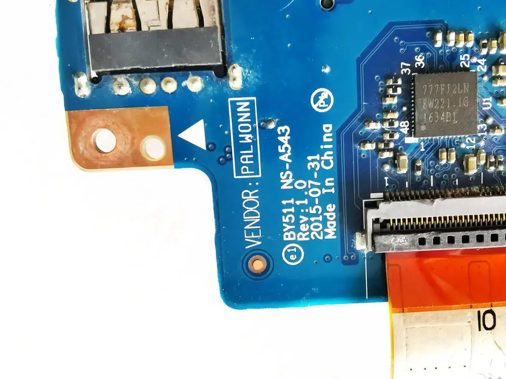 Оригинальный Для Lenovo 700 15ISK Плата USB аудио Y700 BY511 NS A543 REV 1 0 испытанное хорошее