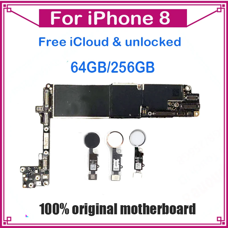 Хорошо протестированная материнская плата для iphone 8 с/без отпечатка пальца