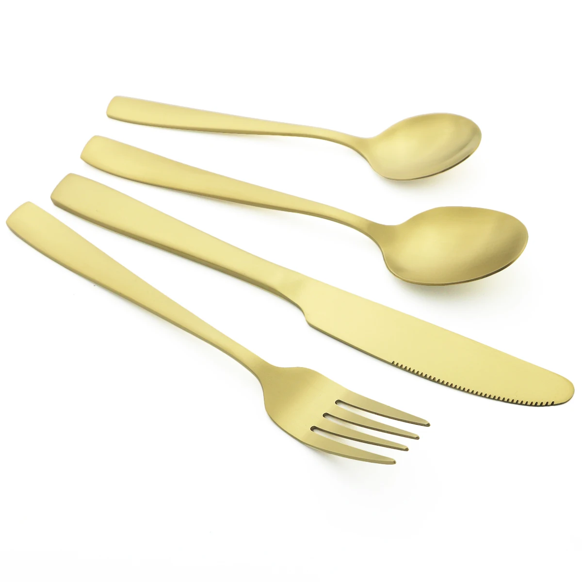 

24Pcs/Set Black Gold Dinnerware Stainless Steel Cutlery Set Knife Fork Coffee Spoon Dinner Silverware Home Kitchen Tableware Set