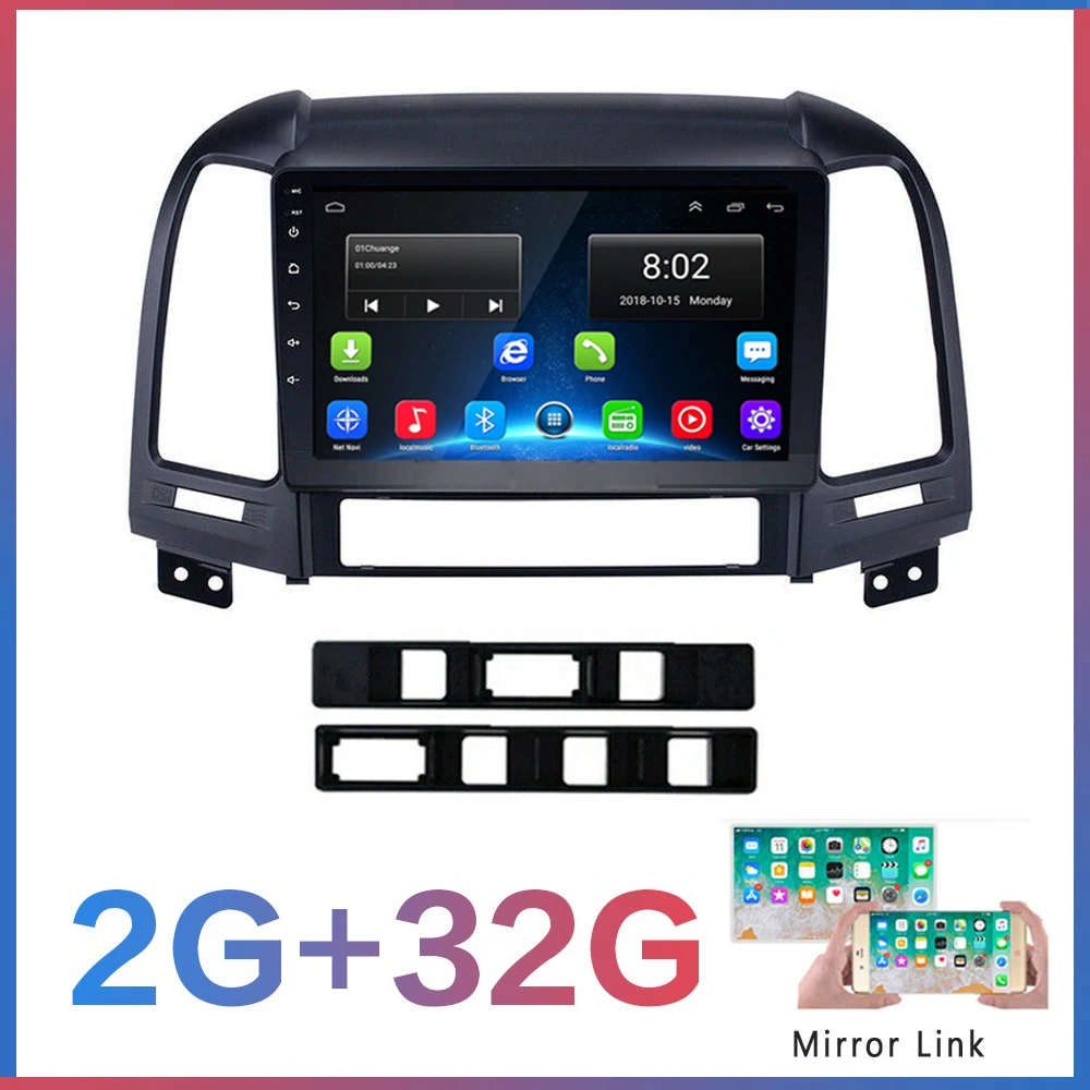 Автомагнитола 2 din Android 10 1 + 32 ГБ мультимедийный видеоплеер для Santa Fe 2006-2012