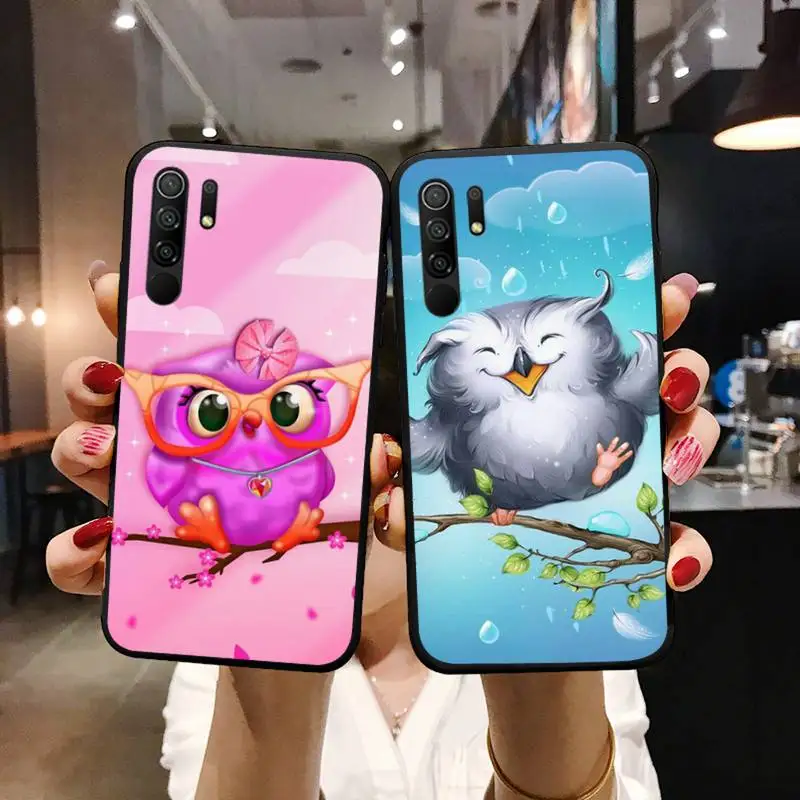 

Cute Owl Lover Cartoon animal Phone Case For xiaomi Redmi 5 5A plus 7A 8 note 2 3 4 5 5A 6 7 GO K20 A2