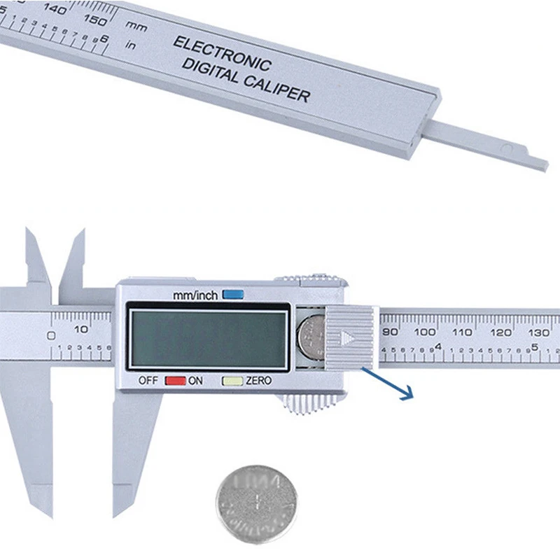 

6 LCD Digital Display Micrometer Electronic Gauge Vernier Caliper Silver 2018