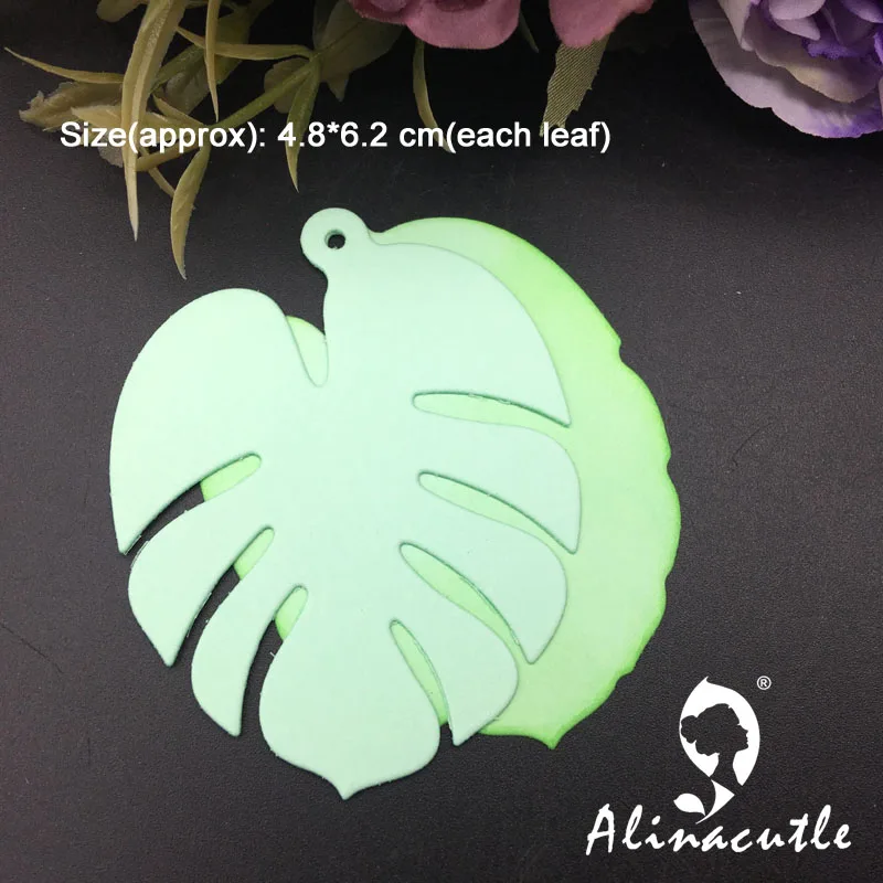 Набор металлических бирок Alinacutle с большими листьями набор серег для