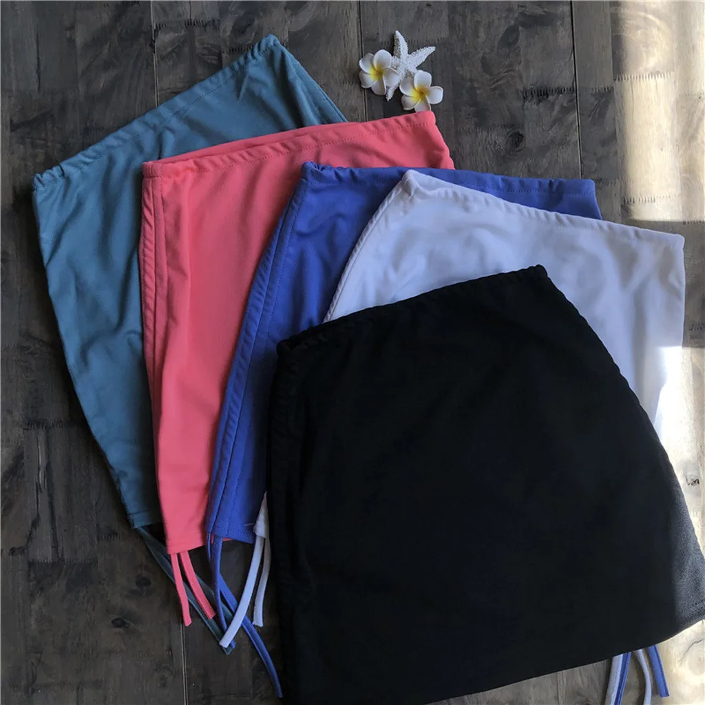 Летняя женская юбка пляжная одежда для плавания модная однотонная накидка