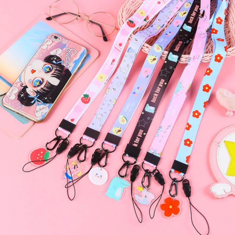 Многофункциональный мобильный телефон веревка с милым мультяшным рисунком