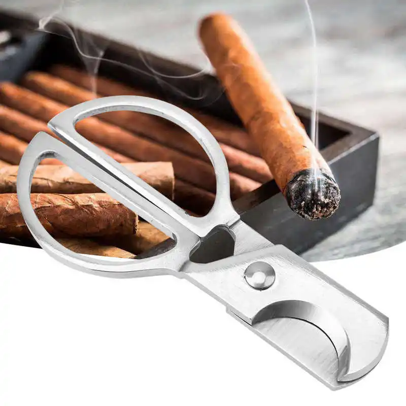 Портативный Нержавеющая сталь карман двойное лезвие нож для сигар Ножи ножницы