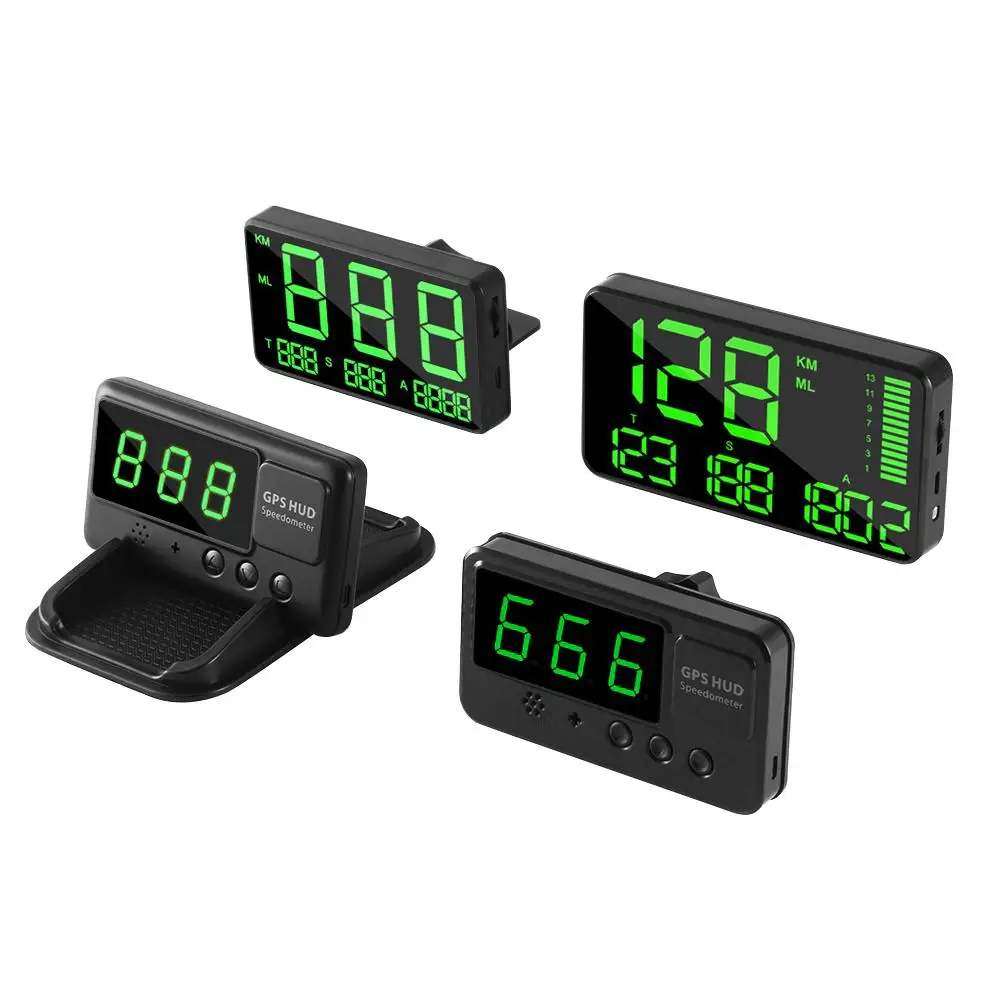 

C80 C90 C60 C60S Digital GPS Speedometer Car HUD Head Up Display KM/H MPH Speed Display Over Speeding Alarm System Universal
