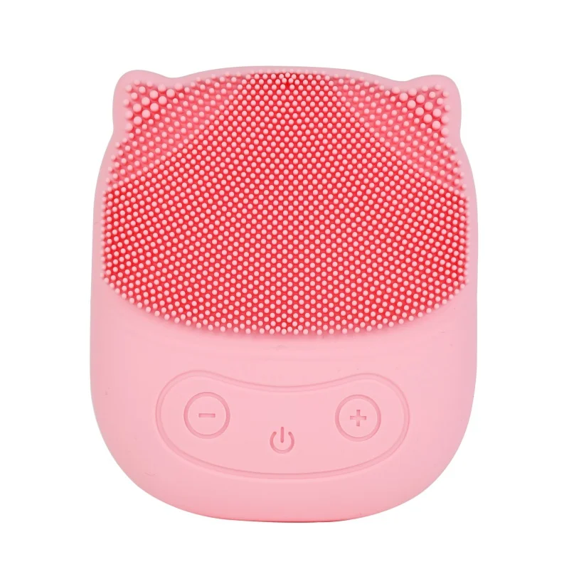DH1652P Очищающая щетка для лица, USB, звуковая вибрация, очиститель для лица, силиконовая, Глубокая Чистка Пор, электрическая, водонепроницаемая, массажная, мягкая, для мытья лица - Цвет: DH1652P