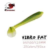 esfishing soft lures fishing vibro fat 65mm 100mm 125mm fishing lures tackle iscas wobblers bream bait