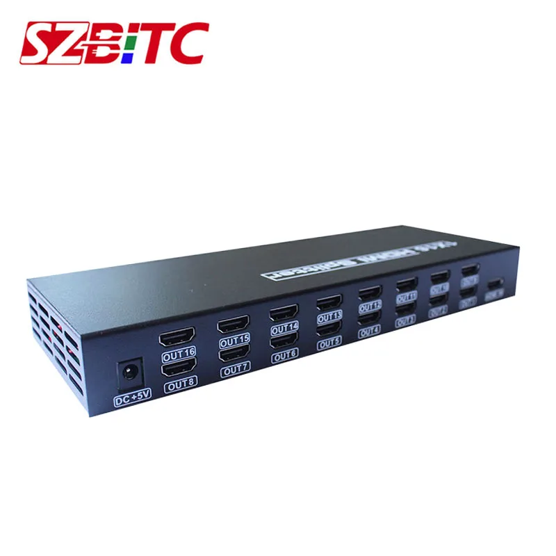 Разветвитель SZBITC 4k2K HDMI 1x16 видео распределение 1 в 16 Выход 1080P 3D EDID для DVD HDTV с