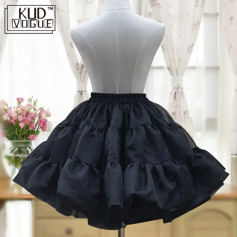 Милая пушистая юбка в стиле &quotЛолита&quot пачка для девочек Женская белая черная