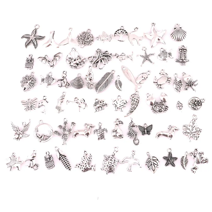 

Mixed 60x Tibetan Silver Tone Insect Animal Wing Charm Pendants for Bracelet Necklace Jewelry Accessory DIY jewelry components