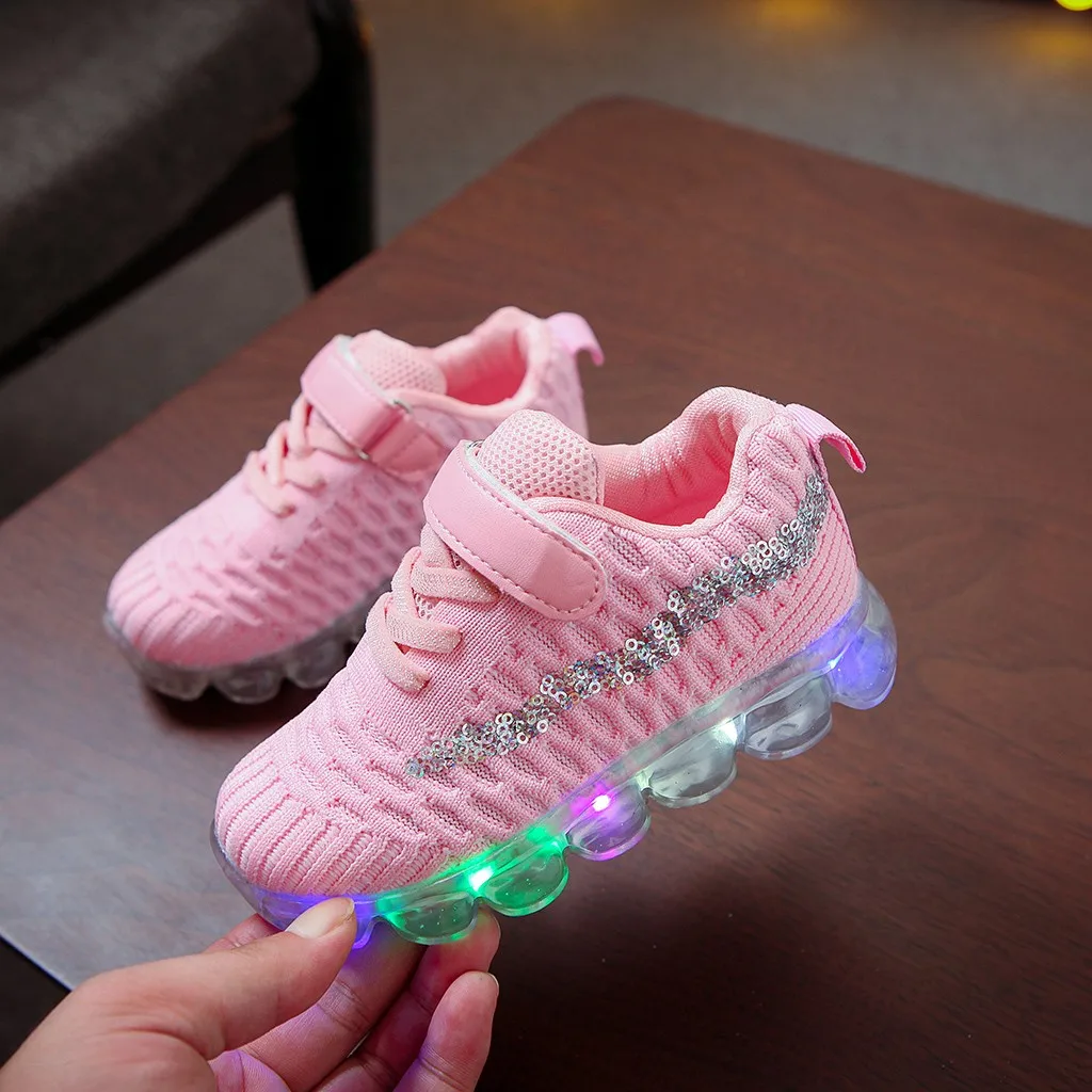 

ChildrenÂ Kid Baby Girls Boys Bling Led Luminous Sport Run Sneakers Casual Shoes