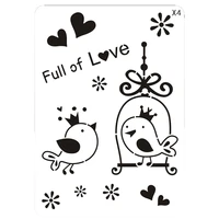 1pc stencils full of love painting template diy scrapbooking album decorative stencils drawing template reusable