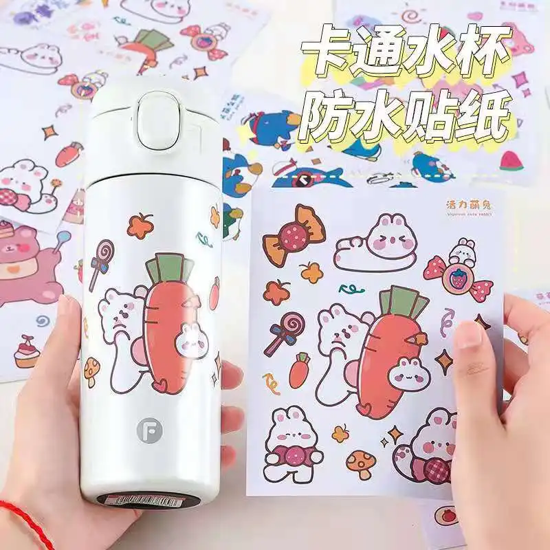 

10 Pcs/Lot Ins Cartoon Cute Kawaii Animal Paper Cat Box Stickers Water Bottle Bag Waterproof Diy Sticker