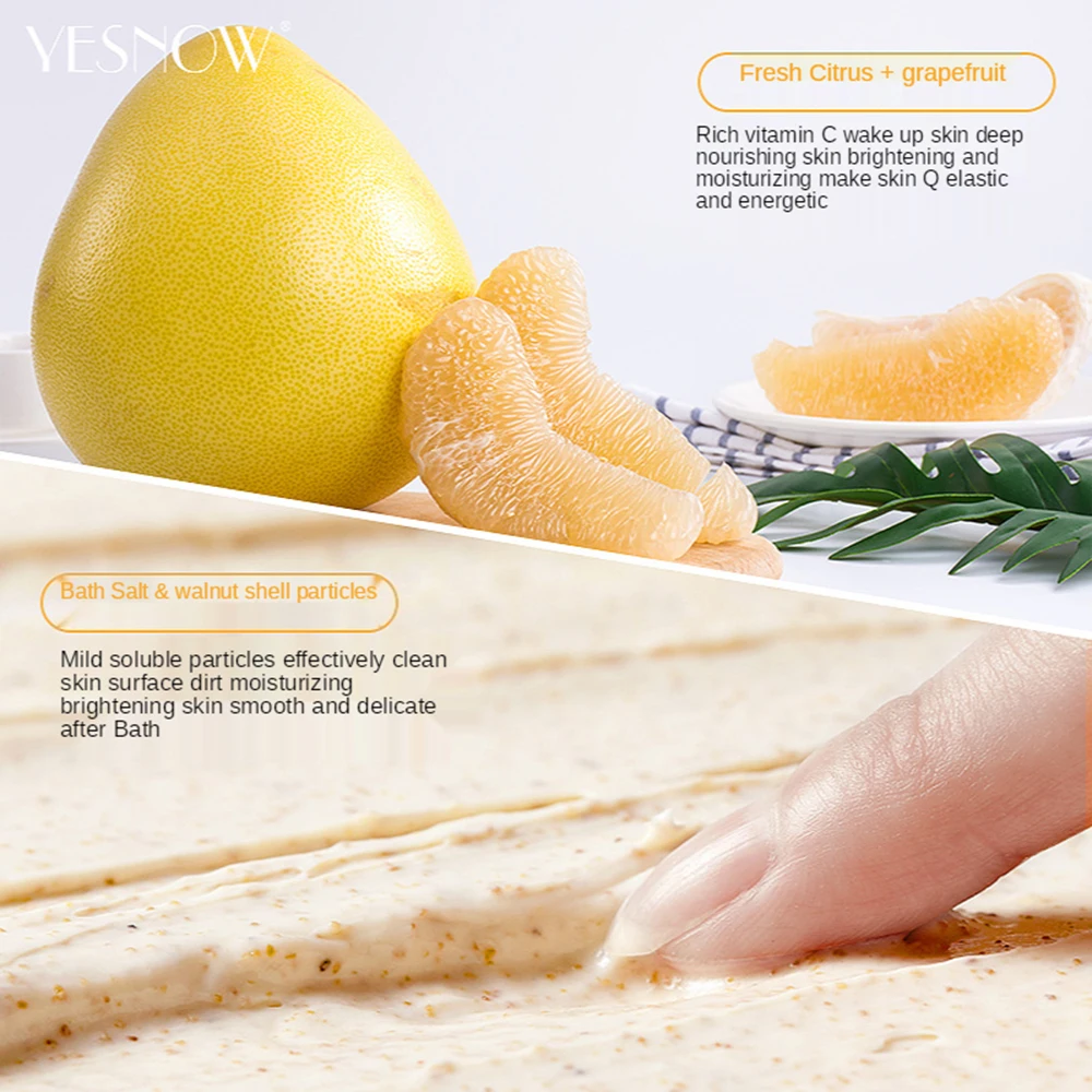 

Hyaluronic Acid Grapefruit Body Scrub Cream Face Scrub Deep Cleansing Skin Whitening Go Cutin Dead Skin Moisturizing Body Care