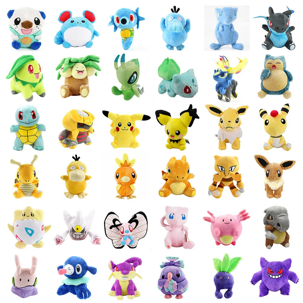 15 20 см покемон аниме Пикачу Mewtwo Charizard Bulbasaur Gengar Chikorita храп вместе P плюшевая мягкая